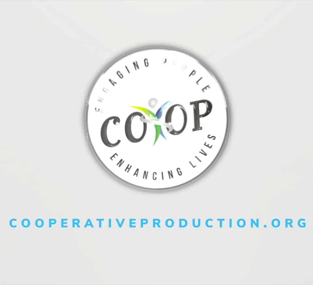 Square with the Cooperative Production logo and cooperativeproduction.org beneath it